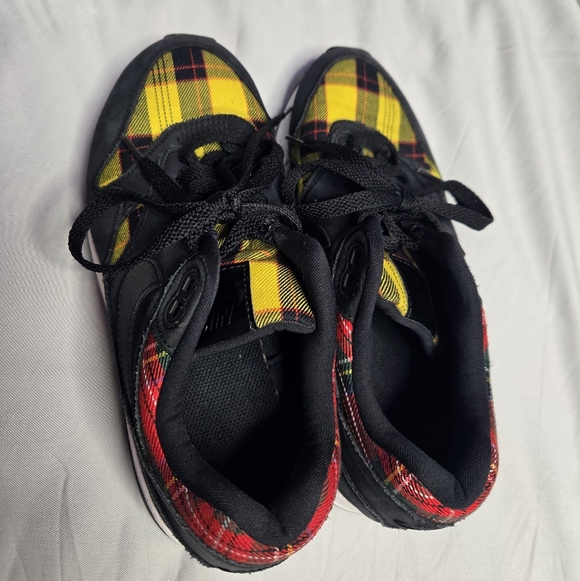 Nike Air Max 1 SE "Tartan" Plaid – Rare Mixed Print Sneakers sz 7 - Picture 6 of 10